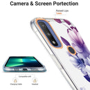 For Motorola Moto G Pure Ring IMD Flowers TPU Phone Case(Purple Begonia)