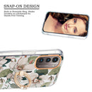 For Nokia G21 / G11 Ring IMD Flowers TPU Phone Case(Green Gardenia)