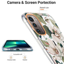 For Nokia G21 / G11 Ring IMD Flowers TPU Phone Case(Green Gardenia)