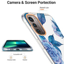 For Nokia G21 / G11 Ring IMD Flowers TPU Phone Case(Blue Peony)