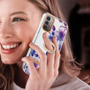 For Nokia G21 / G11 Ring IMD Flowers TPU Phone Case(Purple Begonia)