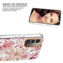 For Nokia G21 / G11 Ring IMD Flowers TPU Phone Case(Pink Gardenia)