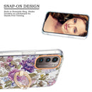 For Nokia G21 / G11 Ring IMD Flowers TPU Phone Case(Purple Peony)