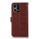 For OPPO Reno7 4G Global/F21 Pro 4G Crazy Horse Top Layer Cowhide Leather Phone Case(Brown)