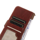 For OPPO Reno7 4G Global/F21 Pro 4G Crazy Horse Top Layer Cowhide Leather Phone Case(Brown)