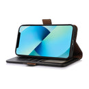For Xiaomi 12 Pro Crazy Horse Top Layer Cowhide Leather Phone Case(Black)