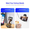DUZZONA W2 15W QI Wireless Charger Phone Holder with Ambient Light(Black)