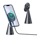 DUZZONA W3 3 in 1 15W MagSafe Magnetic Wireless Charger with Phone Holder & Car Holder(Black)