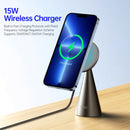 DUZZONA W3 3 in 1 15W MagSafe Magnetic Wireless Charger with Phone Holder & Car Holder(Black)