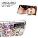 For OPPO A74 5G / A93 5G / A54 5G / A93S 5G Ring IMD Flowers TPU Phone Case(Purple Peony)