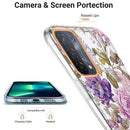 For OPPO A74 5G / A93 5G / A54 5G / A93S 5G Ring IMD Flowers TPU Phone Case(Purple Peony)