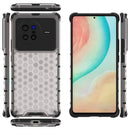 For vivo X80 5G China Shockproof Honeycomb PC + TPU Protective Case(White)