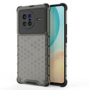 For vivo X80 5G China Shockproof Honeycomb PC + TPU Protective Case(Black)
