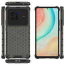 For vivo X80 5G China Shockproof Honeycomb PC + TPU Protective Case(Black)
