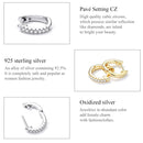 S925 Sterling Silver Simple Ear Buckle Women Earrings, Size:S(Silver)