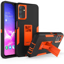 For Samsung Galaxy A13 5G Magnetic Holder Phone Case(Black + Orange)