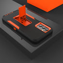 For Samsung Galaxy A13 5G Magnetic Holder Phone Case(Black + Orange)