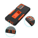 For Samsung Galaxy A13 5G Magnetic Holder Phone Case(Black + Orange)
