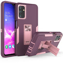 For Samsung Galaxy A13 5G Magnetic Holder Phone Case(Purple Red + Rose Gold)