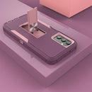 For Samsung Galaxy A13 5G Magnetic Holder Phone Case(Purple Red + Rose Gold)