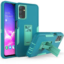 For Samsung Galaxy A13 5G Magnetic Holder Phone Case(Lake Blue + Blue-green)
