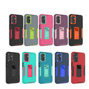 For Samsung Galaxy A13 5G Magnetic Holder Phone Case(Lake Blue + Blue-green)