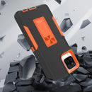 For Samsung Galaxy A12 Magnetic Holder Phone Case(Purple Red + Rose Gold)