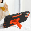 For Samsung Galaxy A22 5G Magnetic Holder Phone Case(Black + Orange)