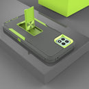 For Samsung Galaxy A22 5G Magnetic Holder Phone Case(Dark Grey + Green)