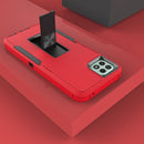 For Samsung Galaxy A22 5G Magnetic Holder Phone Case(Red + Black)