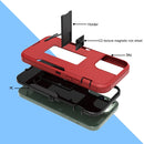 For Samsung Galaxy A22 5G Magnetic Holder Phone Case(Red + Black)