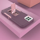 For Samsung Galaxy A22 5G Magnetic Holder Phone Case(Purple Red + Rose Gold)