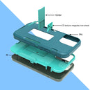 For Samsung Galaxy A22 5G Magnetic Holder Phone Case(Lake Blue + Blue-green)
