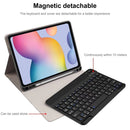 A7 Square Cap Bluetooth Keyboard Leather Case with Pen Slot for Samsung Galaxy Tab S6 Lite(Pink)