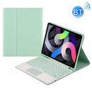 Round Cap Bluetooth Keyboard Leather Case with Pen Slot & Touchpad for Samsung Galaxy Tab S6 Lite(Green)