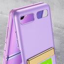 For Samsung Galaxy Z Flip GKK Ultra-thin Full Coverage Phone Flip Case with Wristband(Purple)