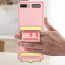 For Samsung Galaxy Z Flip GKK Ultra-thin Full Coverage Phone Flip Case with Wristband(Purple)