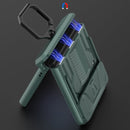 For Samsung Galaxy Z Flip3 5G GKK Sliding Camshield Magnetic Armor Flip Phone Case with Ring Holder(Black)