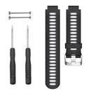 For Garmin Forerunner 735 XT Two-tone Silicone Watch Band(Black + Grey)