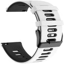For Garmin Forerunner 245 Two-tone Silicone Watch Band(White + Black)