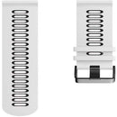 For Garmin Forerunner 245 Two-tone Silicone Watch Band(White + Black)