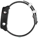 For Garmin Forerunner 245 Two-tone Silicone Watch Band(White + Black)