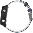 For Garmin Forerunner 245 Two-tone Silicone Watch Band(Blue + White)