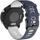 For Garmin Forerunner 245 Two-tone Silicone Watch Band(Blue + White)