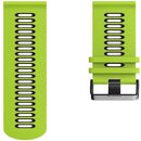 For Garmin Forerunner 245 Two-tone Silicone Watch Band(Lime + Black)
