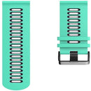 For Garmin Forerunner 245 Two-tone Silicone Watch Band(Duck + Blue)