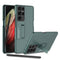 For Samsung Galaxy S21 Ultra 5G GKK Ultra-thin Shockproof Phone Case with Holder & Pen Slots & Stylus Pen(Forest Green)