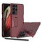 For Samsung Galaxy S21 Ultra 5G GKK Ultra-thin Shockproof Phone Case with Holder & Pen Slots & Stylus Pen(Red)