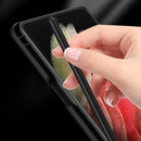 For Samsung Galaxy S21 Ultra 5G GKK Ultra-thin Shockproof Phone Case with Holder & Pen Slots & Stylus Pen(Silver)