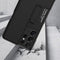 For Samsung Galaxy S21 Ultra 5G GKK Ultra-thin Shockproof Phone Case with Holder & Pen Slots & Stylus Pen(Black)